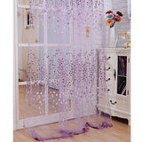 Max 1 Panel Plum blossom Embroidered Voile Blockout Curtains  Purple _100x270cm