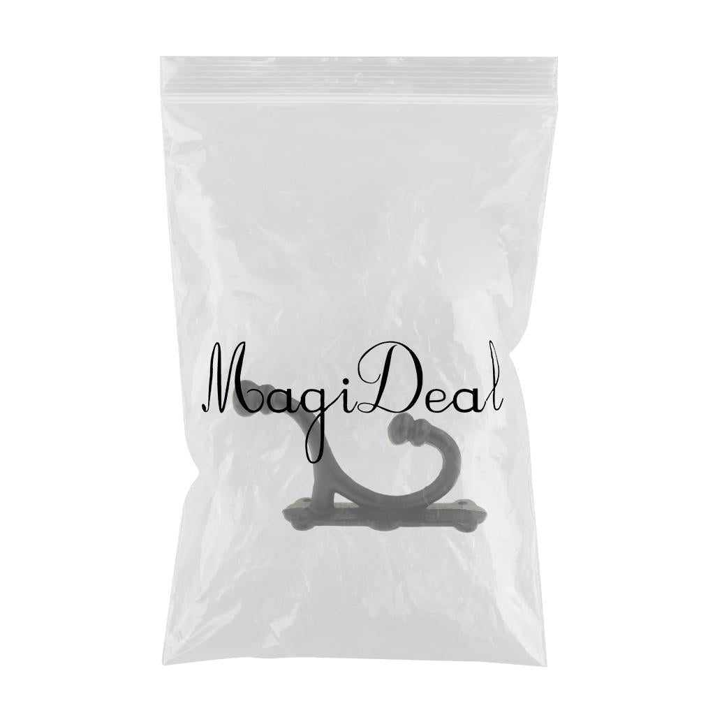 Max Cast Iron Hook Movable Wall Hanging Hook Creative Wall Decoration  Black
