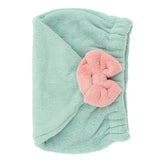 Max Absorbent Hair Dry Towel Cap Quick Dry Shower Bath Hair Cap Hat Light Green