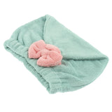 Max Absorbent Hair Dry Towel Cap Quick Dry Shower Bath Hair Cap Hat Light Green