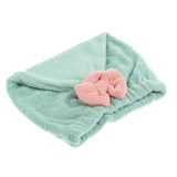 Max Absorbent Hair Dry Towel Cap Quick Dry Shower Bath Hair Cap Hat Light Green