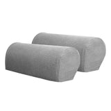 Sofa Armrest Covers Non Slip Stretch Arm Furniture Protector Light Gray