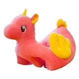 Max Soft Plush Unicorn Shape Foot Stool Cover  Pink