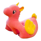 Max Soft Plush Unicorn Shape Foot Stool Cover  Pink