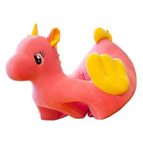 Max Soft Plush Unicorn Shape Foot Stool Cover  Pink