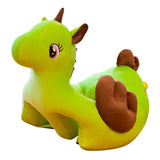 Max Soft Plush Unicorn Shape Foot Stool Cover  Green