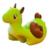 Max Soft Plush Unicorn Shape Foot Stool Cover  Green