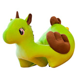 Max Soft Plush Unicorn Shape Foot Stool Cover  Green