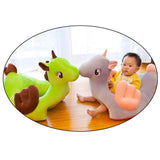 Max Soft Plush Unicorn Shape Foot Stool Cover  Green