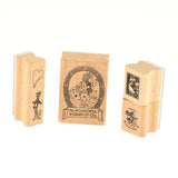 Maxbell Vintage Wood Fine Art Stamps Creative Stationery in Tin Box  Style_1