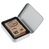 Maxbell Vintage Wood Fine Art Stamps Creative Stationery in Tin Box  Style_1