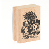 Maxbell Vintage Wood Fine Art Stamps Creative Stationery in Tin Box  Style_5