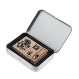Maxbell Vintage Wood Fine Art Stamps Creative Stationery in Tin Box  Style_5