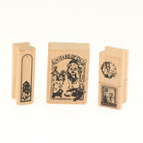Maxbell Vintage Wood Fine Art Stamps Creative Stationery in Tin Box  Style_6