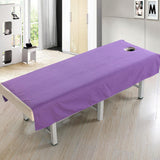 Max Cosmetic Salon Sheets Bed Table Cover Sheets with Hole,190x80cm Dark Purple