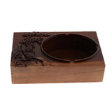Max Traditional Chinese Style Ebony Cigar Ashtray for Home Office Pine Tree