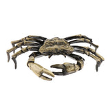 Max Chinese Bronze Tea Pet LifeLike Crawl Crab Tea Ceremony Decor Green Crab