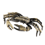 Max Chinese Bronze Tea Pet LifeLike Crawl Crab Tea Ceremony Decor Green Crab