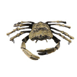 Max Chinese Bronze Tea Pet LifeLike Crawl Crab Tea Ceremony Decor Green Crab