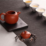 Max Chinese Bronze Tea Pet LifeLike Crawl Crab Tea Ceremony Decor Green Crab
