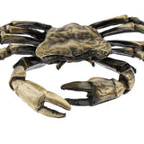 Max Chinese Bronze Tea Pet LifeLike Crawl Crab Tea Ceremony Decor Green Crab