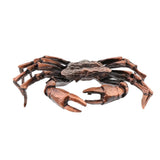 Max Chinese Bronze Tea Pet LifeLike Crawl Crab Tea Ceremony Decor Red Crab
