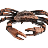 Max Chinese Bronze Tea Pet LifeLike Crawl Crab Tea Ceremony Decor Red Crab