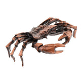 Max Chinese Bronze Tea Pet LifeLike Crawl Crab Tea Ceremony Decor Red Crab
