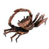 Max Chinese Bronze Tea Pet LifeLike Crawl Crab Tea Ceremony Decor Red Crab