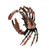 Max Chinese Bronze Tea Pet LifeLike Crawl Crab Tea Ceremony Decor Red Crab