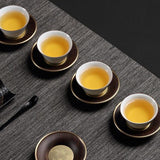Max Wooden Tea Cup Coaster Handmade Coasters Wooden Cup Mat Cup Protector Brown