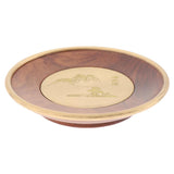 Max Wooden Tea Mat Copper Wrapped Edging Scenery Pattern Table Protector Style-2