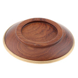 Max Wooden Tea Mat Copper Wrapped Edging Scenery Pattern Table Protector Style-2