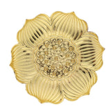 Max Lotus Shaped Teacup Coaster Kung Fu Tea Coaster for Drinks Golden Lotus