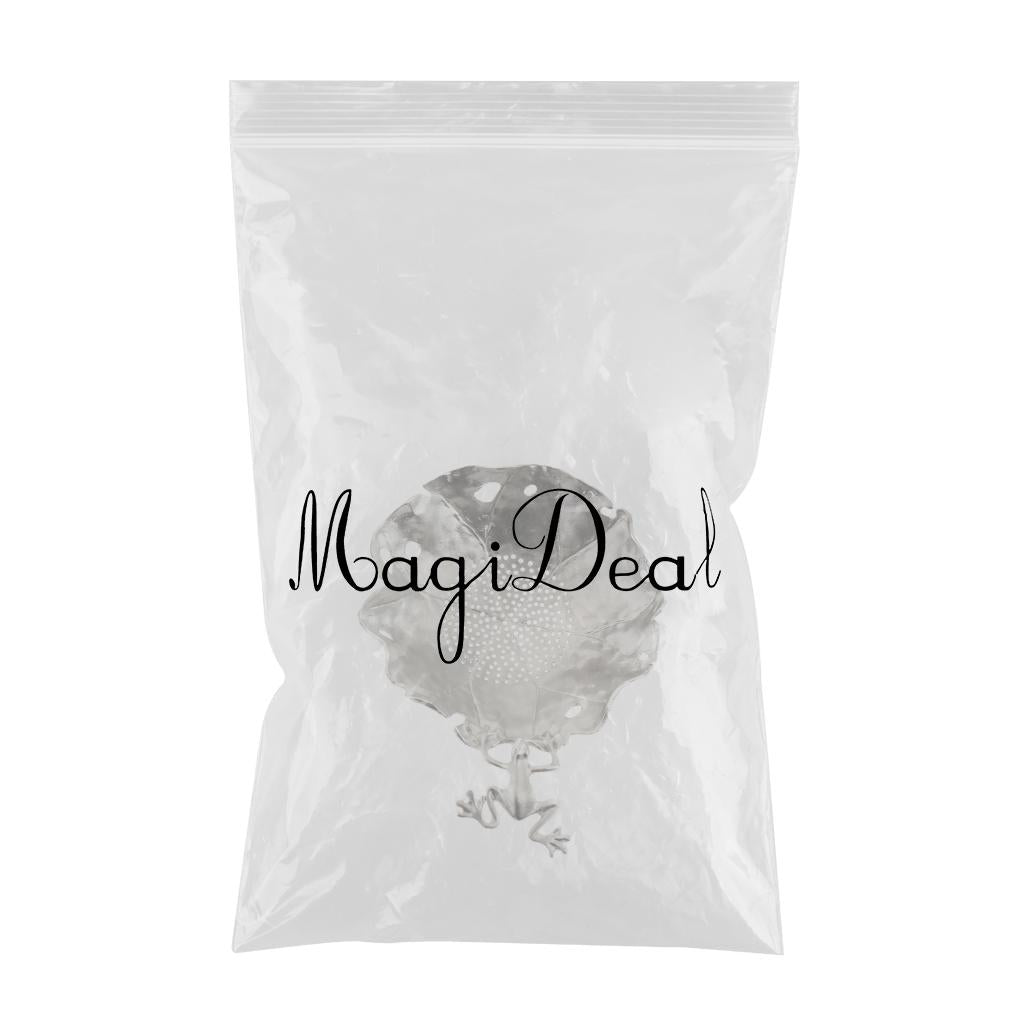 Max Pure Tin Tea Filter Strainer Leaf Shaped Kungfu Tea Set Accessory Frog