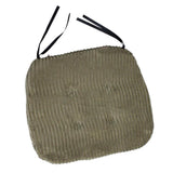 Stripe Cushion Square Cotton Chair Pads with Ties Soft Seat Pads Dark Green