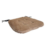 Max Stripe Cushion Square Cotton Chair Pads with Ties Soft Seat Pads Coffee
