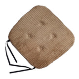 Max Stripe Cushion Square Cotton Chair Pads with Ties Soft Seat Pads Coffee