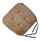 Max Stripe Cushion Square Cotton Chair Pads with Ties Soft Seat Pads Coffee