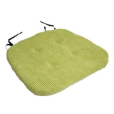 Chair Pads Square Cotton Chair Cushion with Ties Soft Seat Pads green