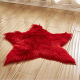 Max Maxb Plush Shaggy Area Rugs Fluffy Floor Carpet for Bedroom Bedside Red