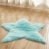 Max Plush Shaggy Area Rugs Fluffy Floor Carpet for Bedroom Bedside Light Blue