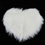Max Heart Shape Shaggy Area Rugs Fluffy Floor Carpet for Bedroom Bedside 30x40cm