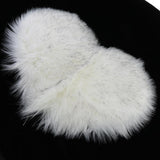 Max Heart Shape Area Rug Rugs Floor Mat Carpet for Bedroom White Black  40x50cm