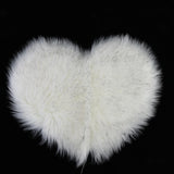 Max Heart Shape Area Rug Rugs Floor Mat Carpet for Bedroom White Black  40x50cm