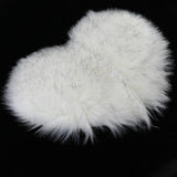 Max Heart Shape Area Rug Rugs Floor Mat Carpet for Bedroom White Black  40x50cm
