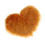 Max Heart Shaped Area Rug, Cozy Shaggy Plush Floor Mat for Bedroom Camel-30x40cm