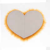 Max Heart Shaped Area Rug, Cozy Shaggy Plush Floor Mat for Bedroom Camel-30x40cm