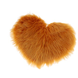 Max Heart Shaped Area Rug, Cozy Shaggy Plush Floor Mat for Bedroom Camel-30x40cm