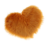 Max Heart Shaped Area Rug, Cozy Shaggy Plush Floor Mat for Bedroom Camel-30x40cm